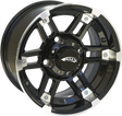 AMS Roll'n 104 Wheel - Machined Black Finish, 12x7 Inch Fitment for Jeep, Toyota, Ford and More - Part Number 0230-0759