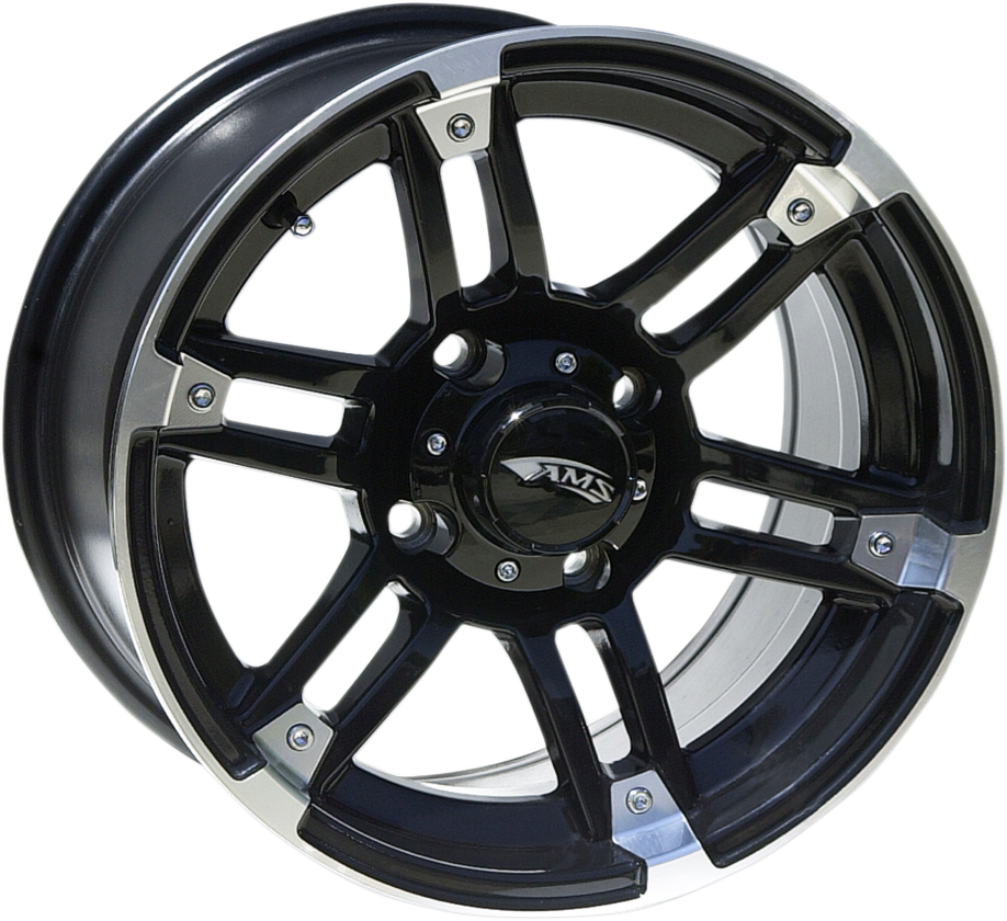AMS Roll'n 104 Wheel - Machined Black Finish for 2015-2023 Ford F-150, Chevrolet Silverado, Ram 1500 15x7 with 4/156 Bolt Pattern