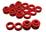 Energy Suspension Chevy Xtra Cab 2WD/4WD Body Mount Set - Red for GMC and Chevrolet Trucks (Part No. 3.4122R)