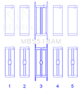 King Engine Bearings AMC / Jeep 390 & 401 (Undersize 0.30in) Crankshaft Main Bearing Set