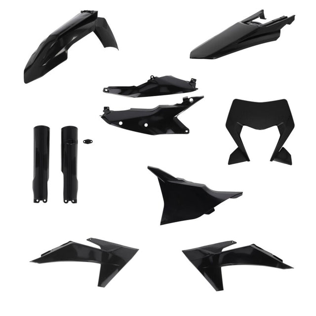 Acerbis 24+ Full Plastic Kit for KTM EXC, EXC-F, XC-F, XC-W, XCF-W, XW-F Models – Black