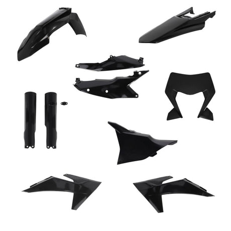 Acerbis 24+ KTM EXC, EXC-F, XC-F, XC-W, XCF-W, XW-F Plastic Kit - Black