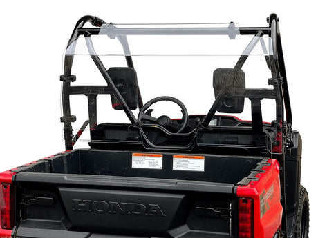 SPIKE Rear Windshield with Vent for 2021-2022 Honda Pioneer 520, Part Number 77-6700A-R