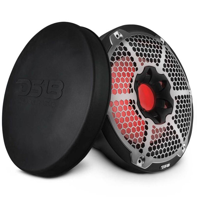 DS18 NXL-10SUB/BK 10-Inch Powersports Subwoofer with Enclosure – 300 Watts RMS, 4 Ohm Single Voice Coil, Black with Covers