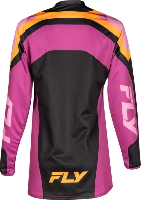 Fly Racing Women's F 16 Jersey - Offroad Motorcycle Jersey for Women, Black/Mauve/Yellow, 2X-Large