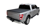 Access LOMAX Black Diamond Plate Hard Tri-Fold Tonneau Cover for 2019-2020 Ram 1500 5' 7" Bed (Excludes Multifunction Tailgate)
