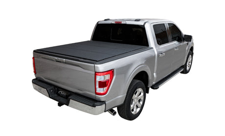 Access LOMAX Black Diamond Plate Hard Tri-Fold Tonneau Cover for 2019-2020 Ram 1500 5' 7" Bed (Excludes Multifunction Tailgate)
