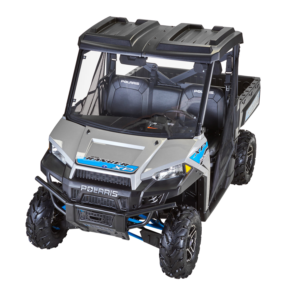Open Trail Molded Roof for Polaris Ranger XP 900/1000 - UV Resistant HDPE with Galvanized Steel Clamps