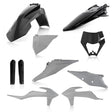 Acerbis Full Plastic Kit for KTM 150-500 XCF-W, XC-W-tpi, EXC-tpi, and EXC-F Models (2019-2023) - Gray/Black