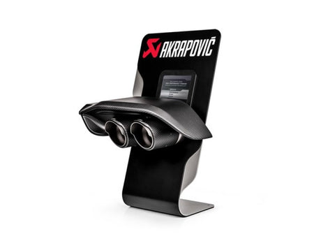 Akrapovic P-CM-CDC/1 Counter Display with Sample Tail Pipe Set and High Gloss Carbon Diffuser