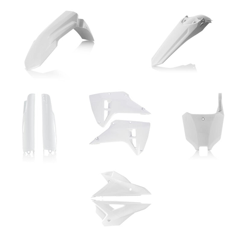 Acerbis 2025 Honda CRF250R/CRF450R Full Plastic Kit - White, Includes Front Fender and Side Panels