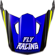 Fly Racing Youth Kinetic Scorched Helmet Visor in Blue/Grey/Hi Vis - Fits Youth Helmets