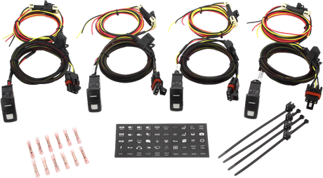 XTC Power Products Light Duty Switch System for Polaris Ranger 1500 with Roof Mounted PULSE Bus Bar - 4 Pack