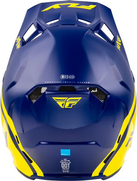 Fly Racing Formula Cc Objective Helmet Navy/Yellow – Lightweight Motorcycle Helmet with Advanced Impact Protection for MX and Off-Road Vehicles