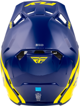 Fly Racing Formula CC Objective Helmet Navy/Yellow Medium - Lightweight Motorcycle Helmet with Advanced Impact Protection