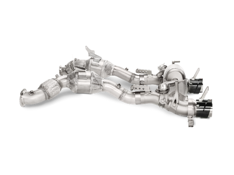 Akrapovic Slip-On Line Exhaust for Ferrari 488 GTB & Spider (Titanium with Carbon Tips) - Part MTP-FE488H