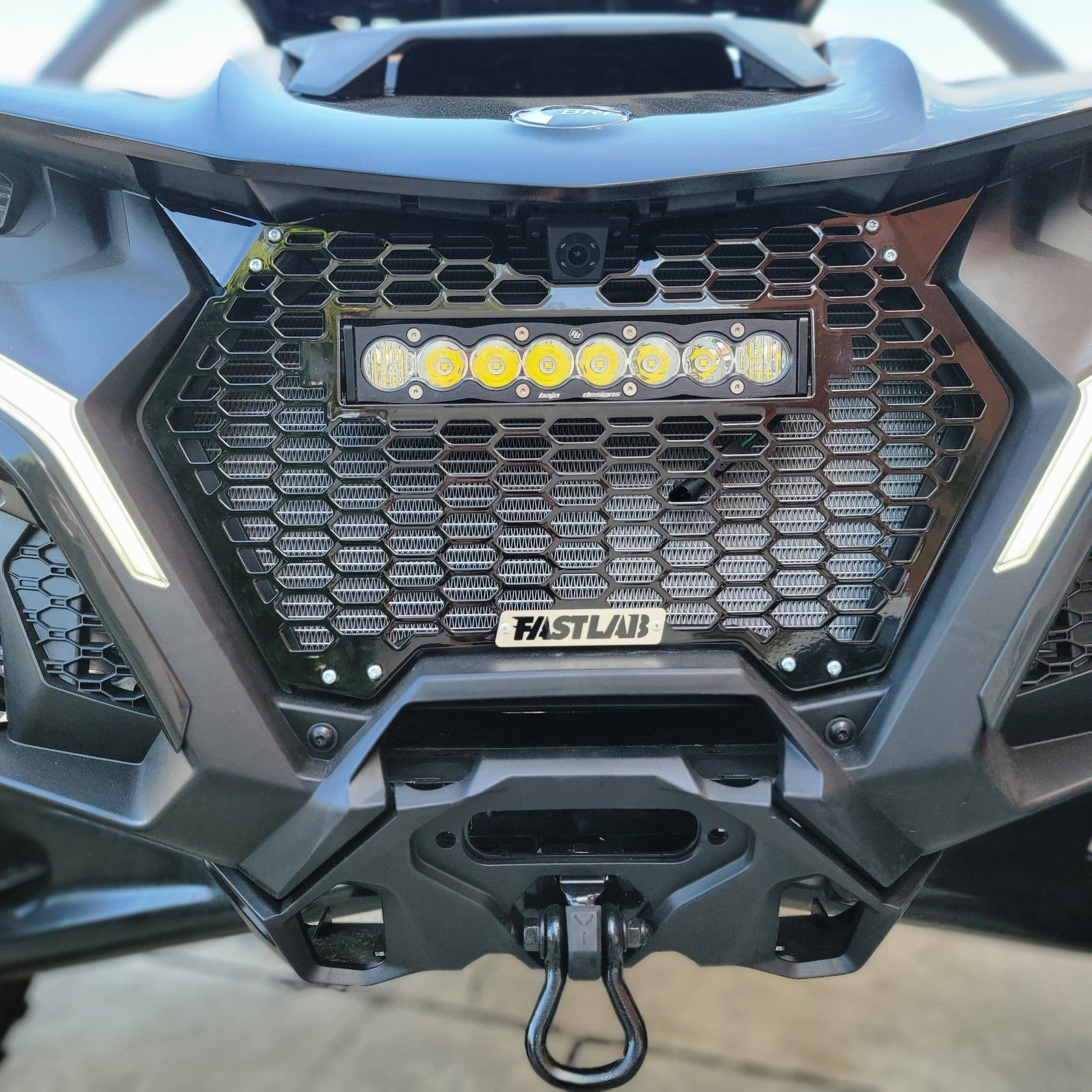 Can Am Maverick R Grill with S8 Light Bar