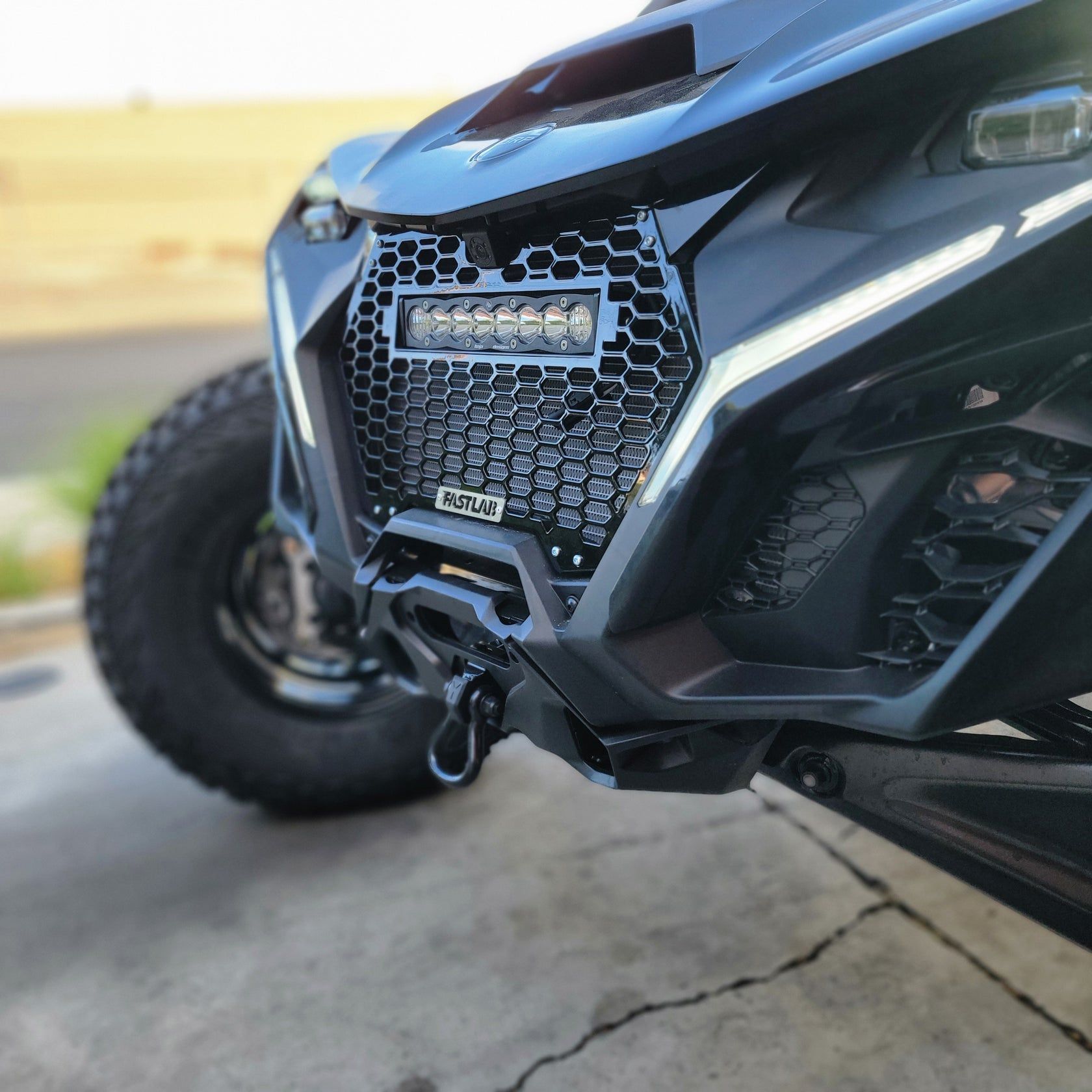 Can Am Maverick R Grill with S8 Light Bar