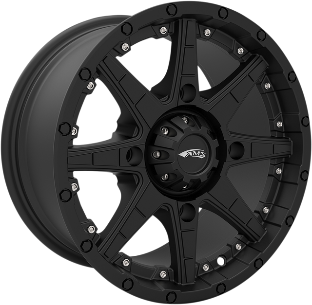 AMS Roll'n 105 15x7 Black Wheel with 5+2 Offset for Ford F-150, Dodge Ram, Chevy Silverado (Part #5707-046AS)