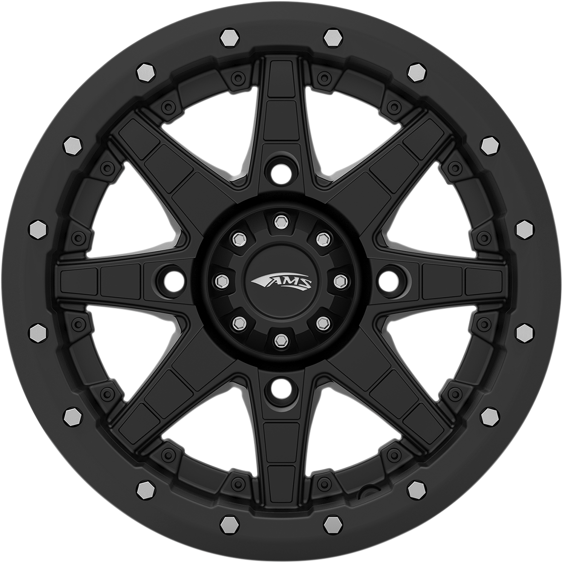 AMS Roll'n 106 15x7 Black Alloy Wheel for 4x110 Vehicles with 5+2 Offset