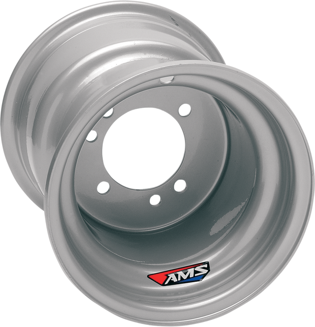 AMS Steel Wheel Rear Chrome 8x8.5 - Fits ATV Models with 3/100 and 4/100 Bolt Pattern