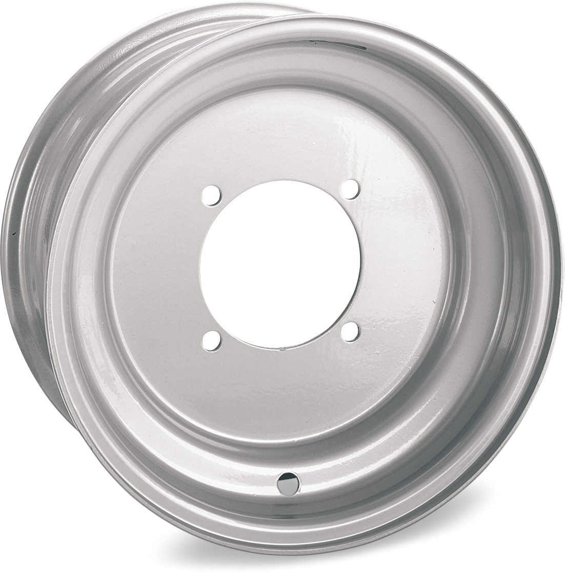 AMS Steel Wheel - Front - Chrome - 10x5 - 4/110 Bolt Pattern - Fits ATV Models with 3+2 Offset