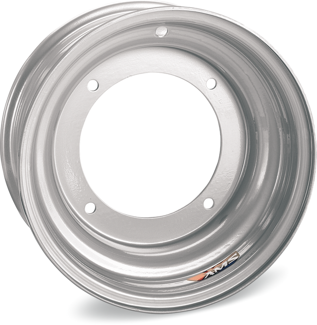AMS Steel Wheel - Rear - Chrome Finish - 10x8 Inches - Fits ATV Models with 4/4 and 3+5 Bolt Pattern - Part Number 0803-697