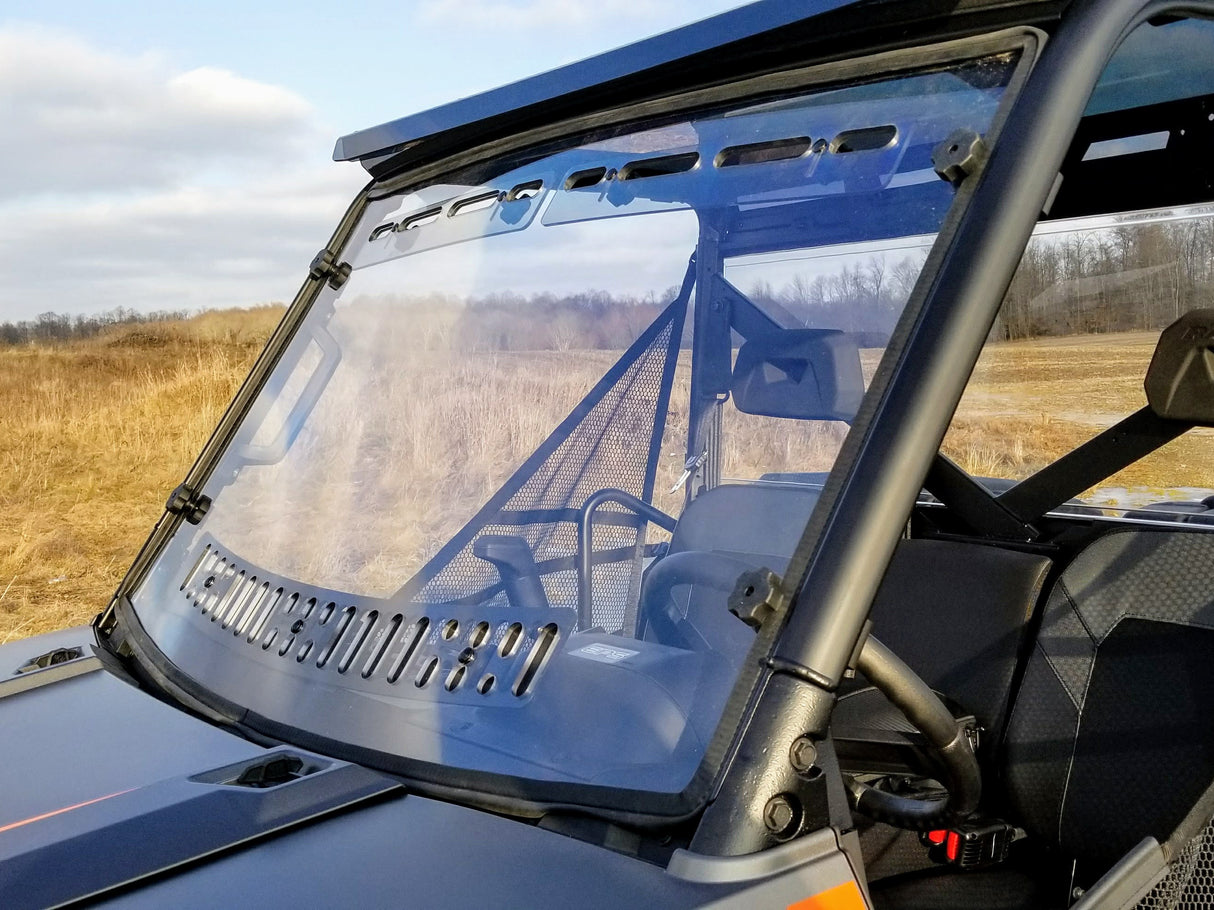 SPIKE Full Windshield Dual Vent for Polaris Ranger XP 900 & 800 Models - Durable Polycarbonate Design with Adjustable Venting
