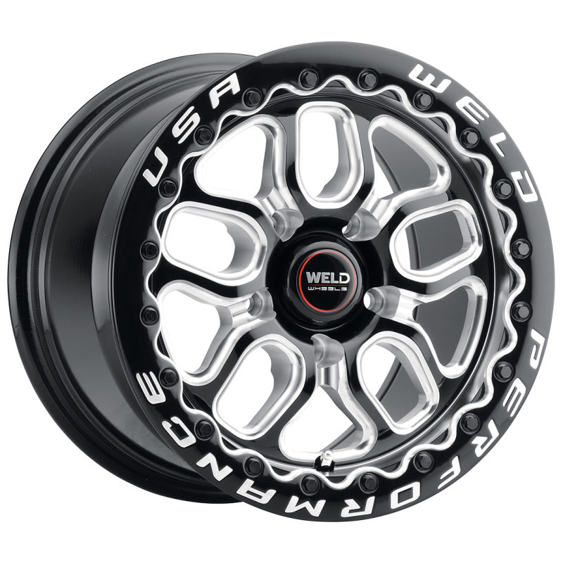 Weld S907 15x10 Laguna Beadlock Wheel - Gloss Black Finish, 5x120.7 Bolt Pattern, ET50 Offset