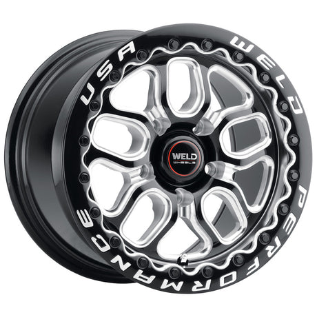 Weld S907 15x10 Laguna Beadlock Wheel - Gloss Black Finish, 5x120.7 Bolt Pattern, ET50 Offset