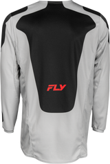 Fly Racing Kinetic Sym Jersey Light Grey/Red/Black 2X for Motocross and Off-Road Vehicles