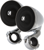 KICKER Mini Speakers 47PSM32 - 2 Ohm Chrome - Ideal for Vehicles with Bars or Handlebars (1-1/4, 1, 7/8 Inch)