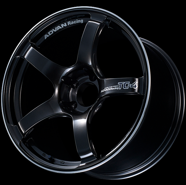 Advan TC4 18x9.5 +12 5x114.3 Racing Black Gunmetallic Ring Wheel for Honda Civic, Subaru WRX, Ford Mustang, and More