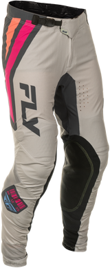 Fly Racing Lite Vice Pants for Motocross – Light Grey/Pink/Coral, Size 28 – Designed for Honda, Yamaha, Kawasaki, Suzuki, and KTM Bikes