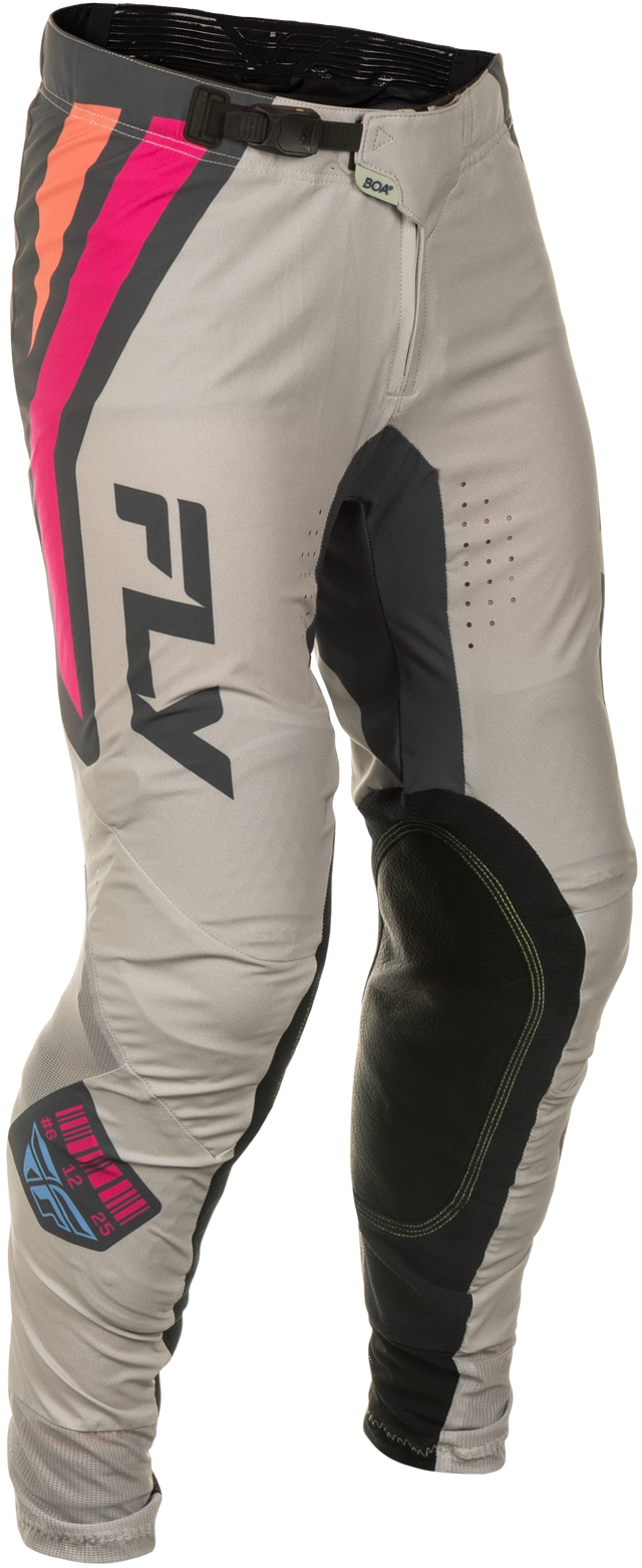 Fly Racing Lite Vice Pants for Motocross – Light Grey/Pink/Coral, Size 28 – Designed for Honda, Yamaha, Kawasaki, Suzuki, and KTM Bikes