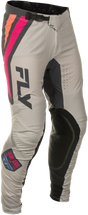 Fly Racing Lite Vice Pants for Motocross – Light Grey/Pink/Coral, Size 28 – Designed for Honda, Yamaha, Kawasaki, Suzuki, and KTM Bikes