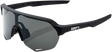100% S2 Sunglasses Soft Tact Black with Smoke Lens - Model 60006-00000 for Motorcycle and Outdoor Activities