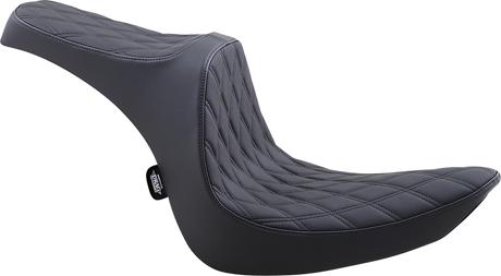 Drag Specialties Seats Predator III 2-Up Seat for Harley Softail 2006-2017 with Vinyl Cover and Double Diamond Stitching