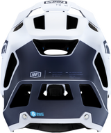 100% Trajecta Helmet with Fidlock - Black/White Large for Enduro & All Mountain Bikes