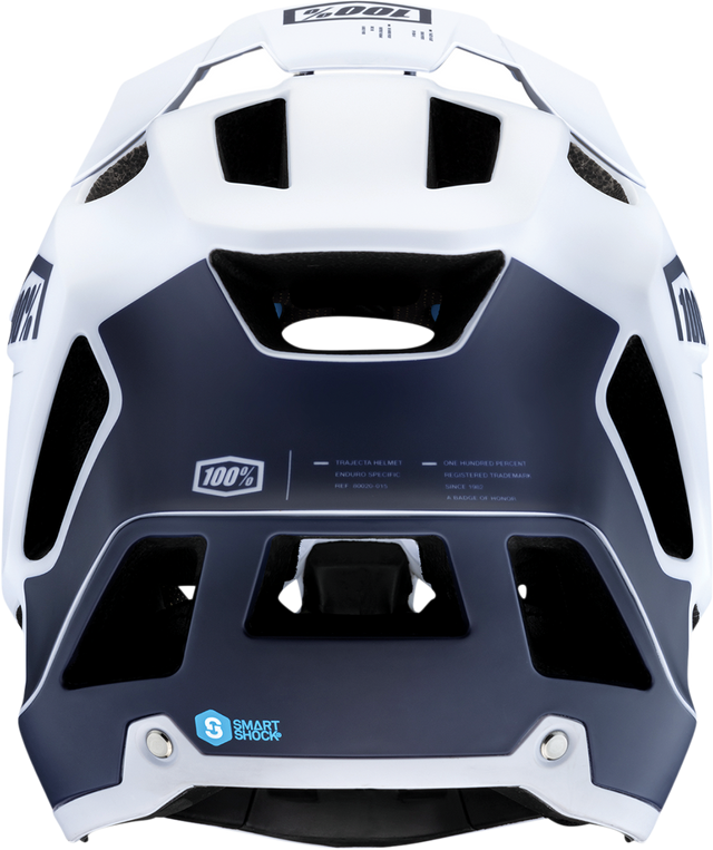 100% Trajecta Helmet with Fidlock Buckle - Black/White - XL for Enduro and All Mountain Bikes