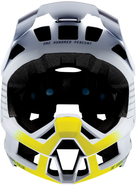 100% Trajecta Helmet with Fidlock - Black/White Large for Enduro & All Mountain Bikes