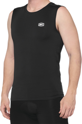 100% Basecamp Sleeveless Base Layer in Black - Medium | Fits ATV, UTV, Off-Road Vehicles