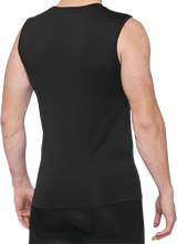 100% Basecamp Sleeveless Base Layer in Black - Medium | Fits ATV, UTV, Off-Road Vehicles