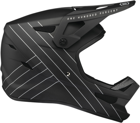 100% Youth Status Helmet - Black Large with Fiberglass Shell and Active Cooling System for Sport Bikes