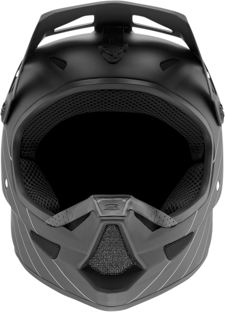 100% Youth Status Helmet - Black Large with Fiberglass Shell and Active Cooling System for Sport Bikes