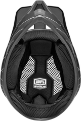 100% Youth Status Helmet - Black Large with Fiberglass Shell and Active Cooling System for Sport Bikes