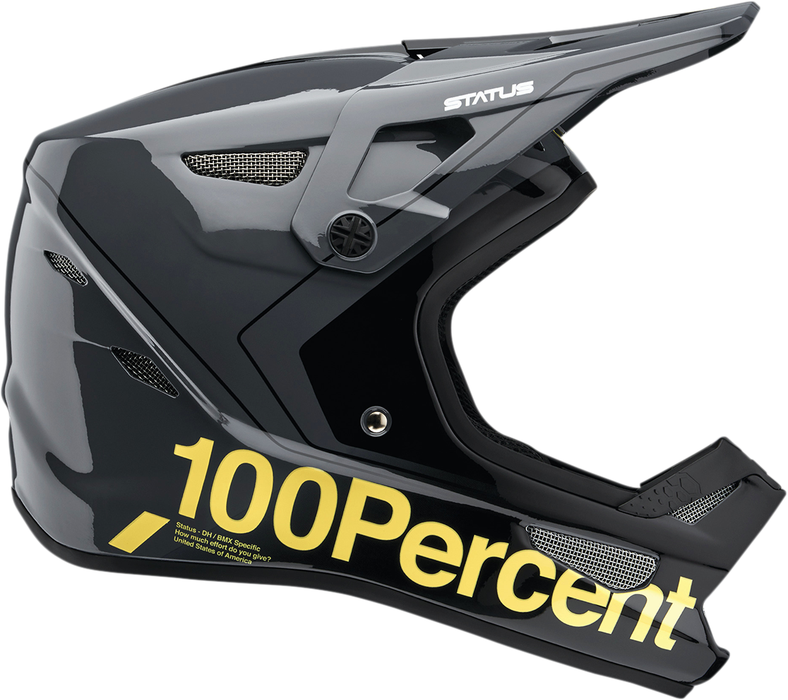 100% Status Helmet Carby/Charcoal XS with Active Cooling System and Removable Liner