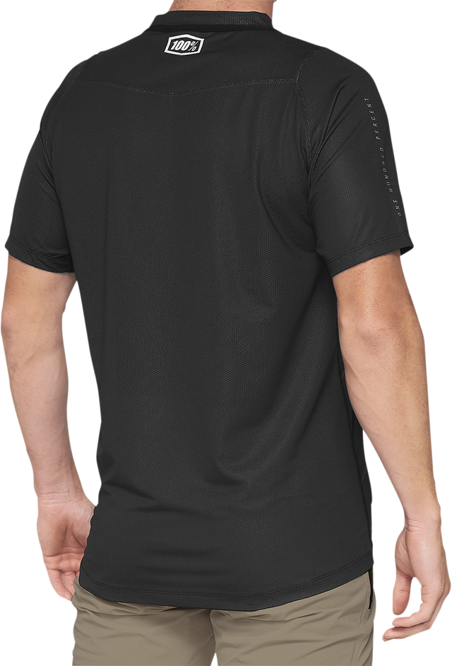 100% Celium Short-Sleeve Jersey for Mountain Biking - XL - Dark Gray/Black, Part 41204-290-13