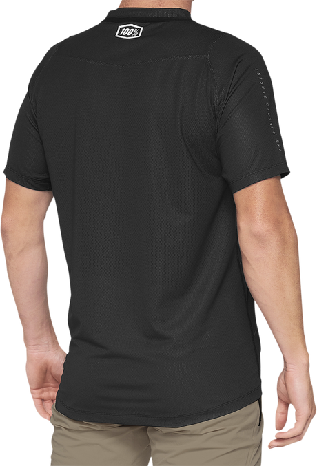 100% Celium Short-Sleeve Jersey for Mountain Biking and Cycling - Dark Gray/Black, Medium (Part #41204-290-11)