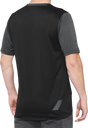 100% Ridecamp Short-Sleeve Jersey - Charcoal/Black, Part No. 40027-00007 – Compatible with Mountain Bikes and Road Bikes